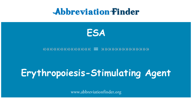 ESA: Erytropoëse-stimuleren Agent