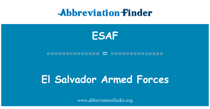 ESAF: 薩爾瓦多武裝部隊