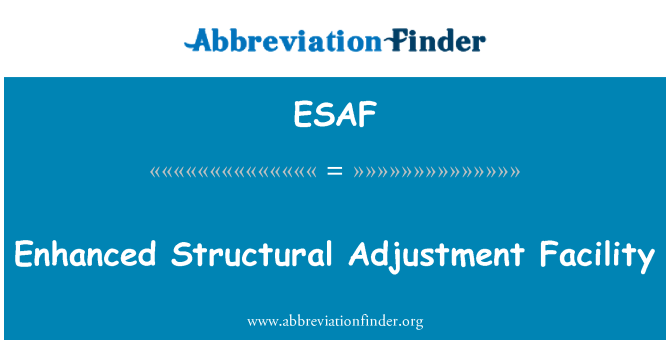 ESAF: Facilitě posílené strukturální změny