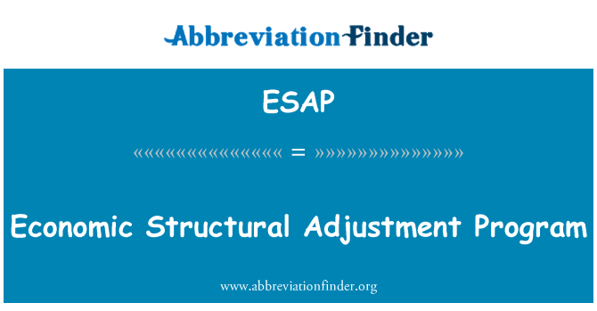ESAP: Strukturální adaptaci Program