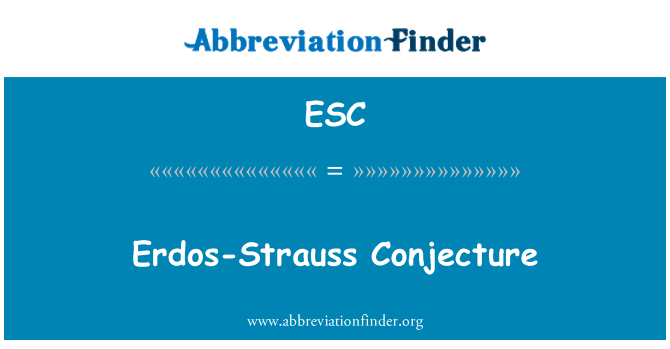 ESC: Congettura di Erdos-Strauss