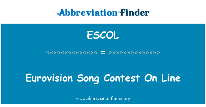 ESCOL: Eurovision Song Contest On Line