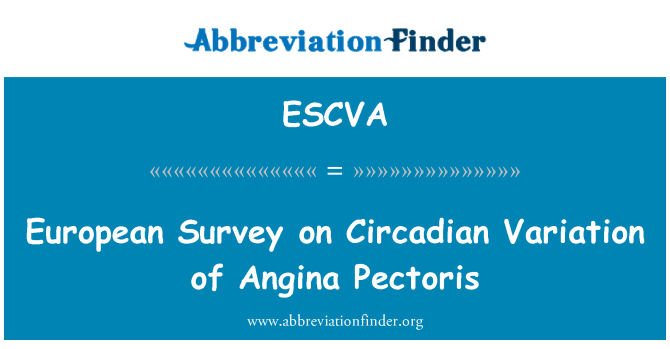 ESCVA: Sondaj Ewopeyen an sou varyasyon Circadien de l' Pectoris