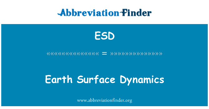 ESD: Dynameg arwyneb y ddaear