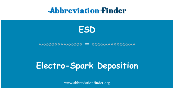 ESD: Gwreichionen electrohadffrydiad dyddodi