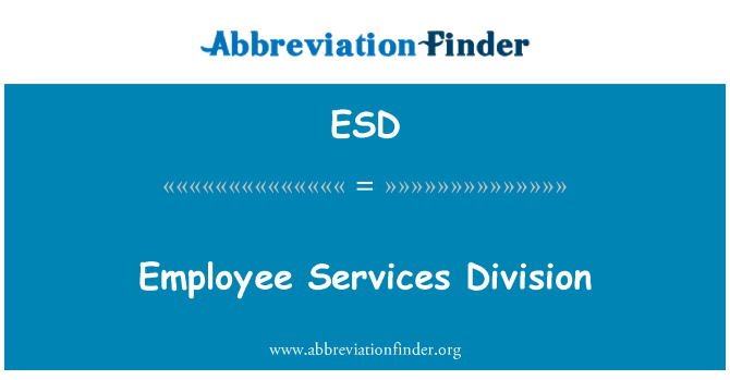 ESD: Τμήμα υπηρεσιών υπάλληλος