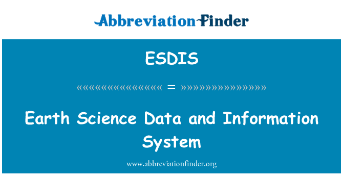 ESDIS: מערכת מידע ונתונים מדעי כדור הארץ