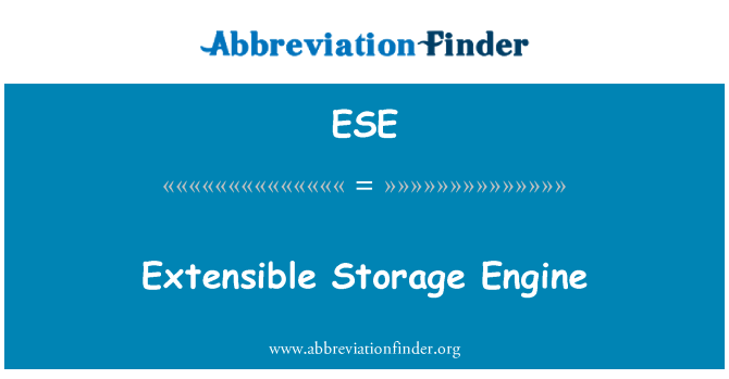ESE: مشغل التخزين القابلة للتوسيع