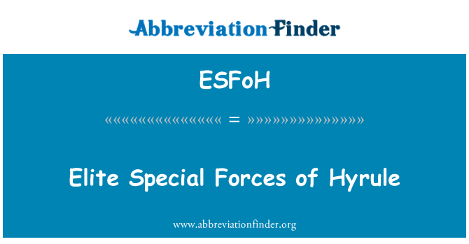 ESFoH: Elitní speciální jednotky Hyrule