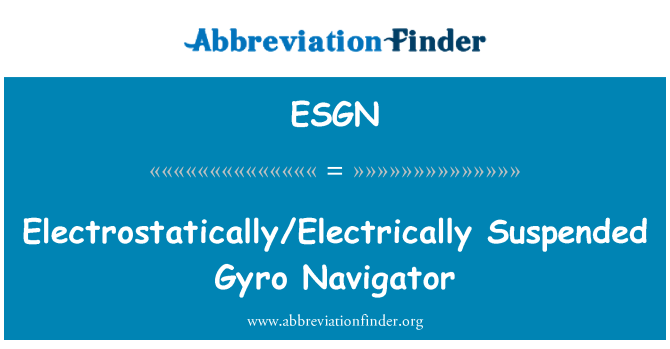 ESGN: Navigator Gyro sospiżi electrostatically/bl-elettriku