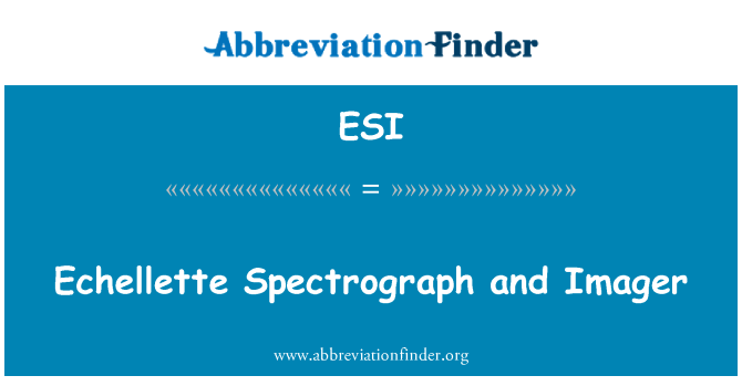 ESI: Echellette Spectrograph u Imager