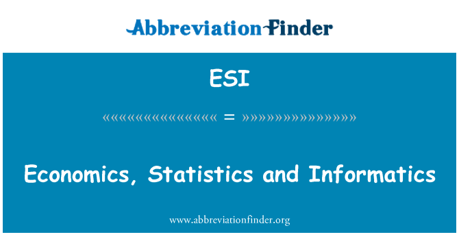 ESI: L-ekonomija, l-istatistika u l-informatika