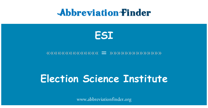 ESI: Pilihan raya Institut Sains