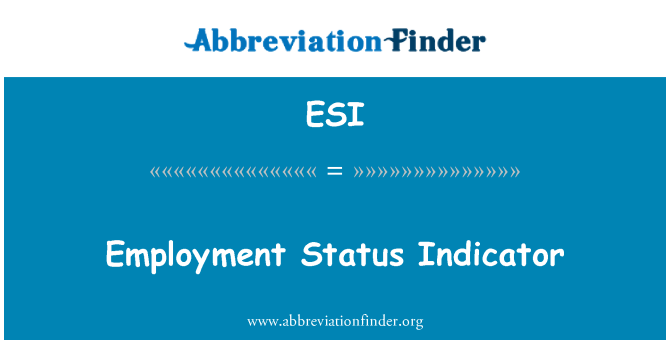 ESI: Sysselsetting statusindikator