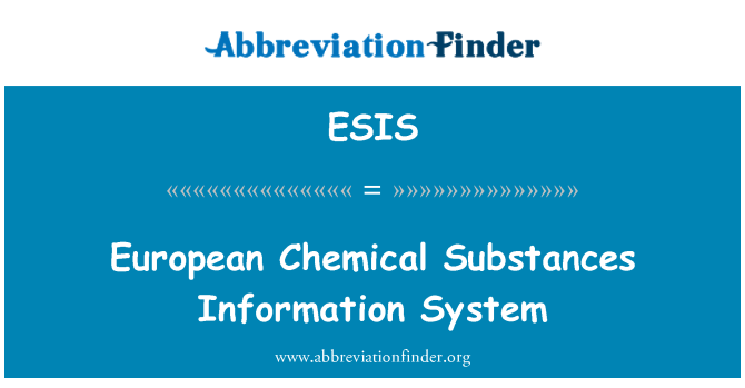 ESIS: Europäische Chemikalien-Informationssystem