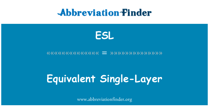 ESL: 해당 단일 레이어