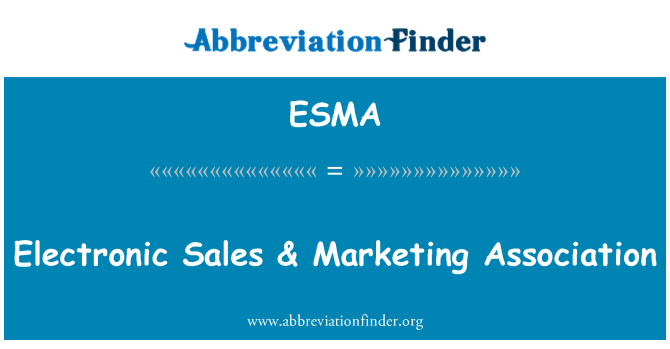 ESMA: Elektronske prodaje & Marketing Association