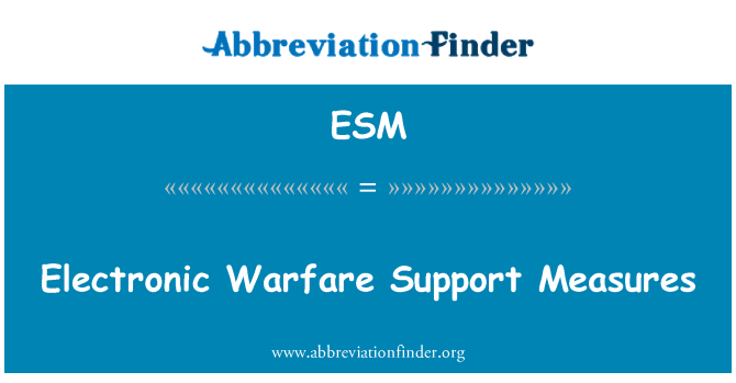 ESM: Maatregelen ter ondersteuning van de elektronische oorlogvoering