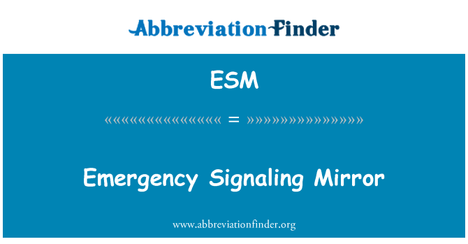 ESM: Sili Signalizacijski ogledalo