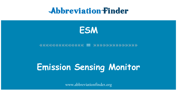 ESM: Emisní snímače Monitor