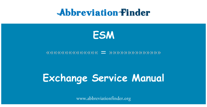 ESM: Exchange apkopes rokasgrāmatā