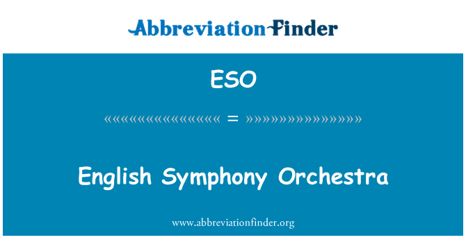 ESO: Ingliż Symphony orkestra