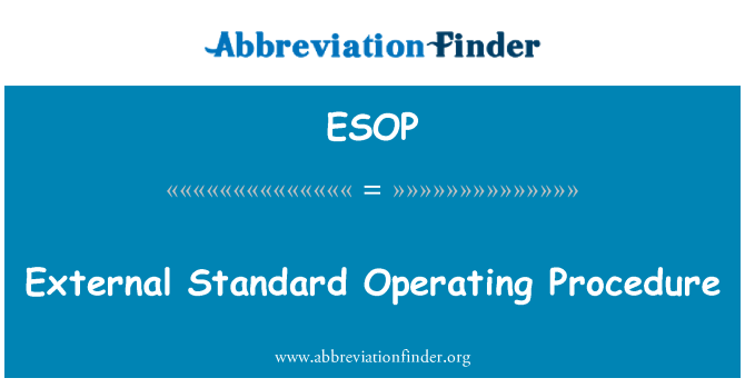 ESOP: Externí standardní operační postup
