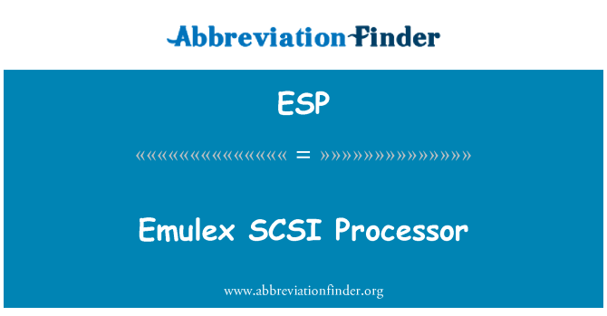 ESP: Emulex SCSI 處理器
