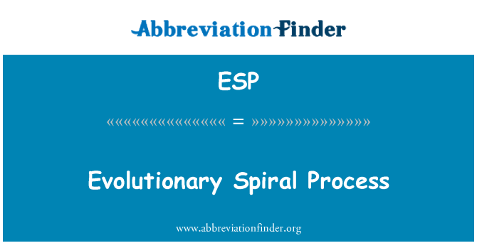 ESP: Evolutionary Spiral Process