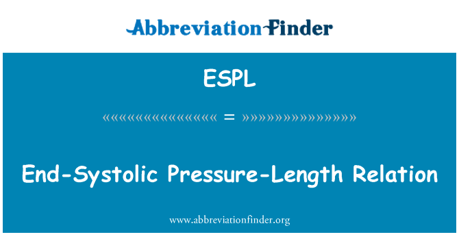 ESPL: Končni sistolični tlak-dolžina odnos