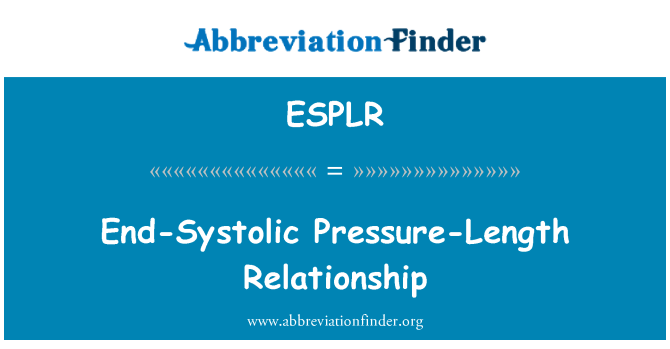 ESPLR: آخر سیسٹولاک دباؤ لمبائی تعلقات