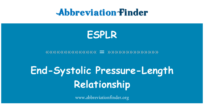 ESPLR: 収縮末期圧長さ関係