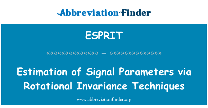 ESPRIT: Estimation des paramètres du Signal par l'intermédiaire de Techniques de l'Invariance de rotation