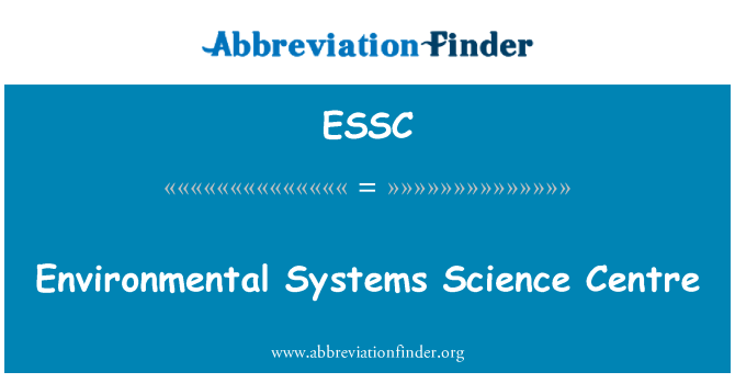 ESSC: Pusat Sains sistem alam sekitar