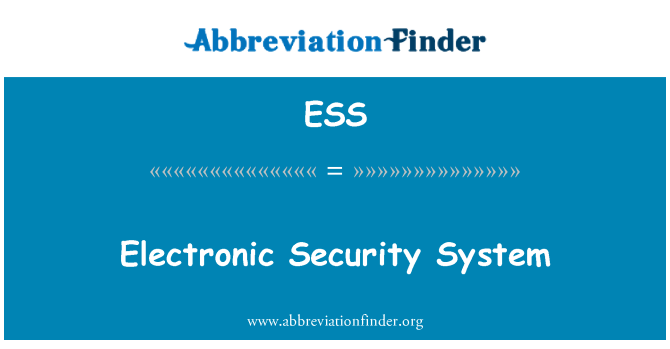 ESS: System ddiogelwch electronig