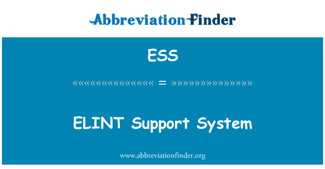 ESS: ELINT समर्थन प्रणाली