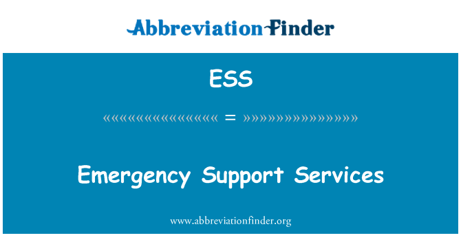 ESS: Emergency Support Services