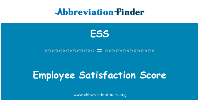 ESS: Escore de satisfação dos empregados
