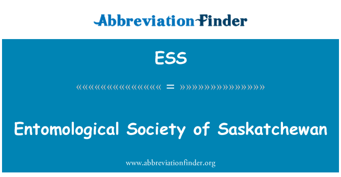 ESS: Entomological Society of Saskatchewan