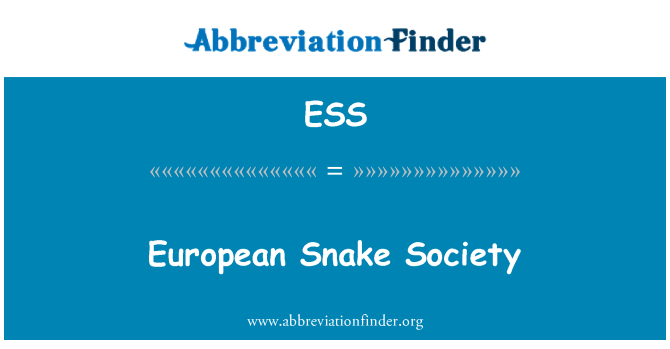 ESS: European Snake Society