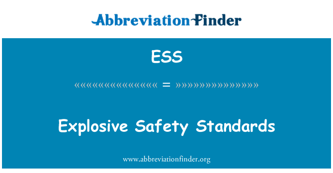 ESS: Стандарти за експлозивни безопасност