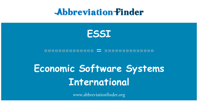 ESSI: Ekonomický Software Systems International