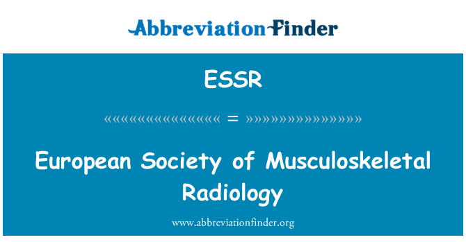 ESSR: Europskog društva radiologije mišićno-