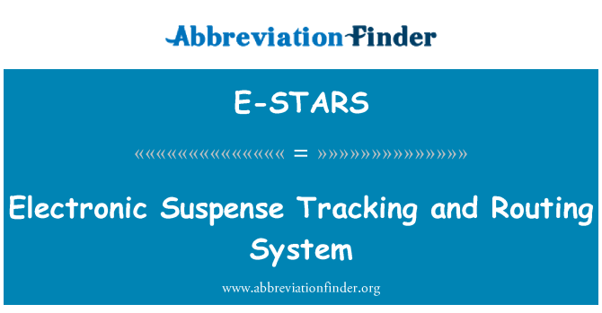 E-STARS: Elektronisk spenning sporing og ruting System