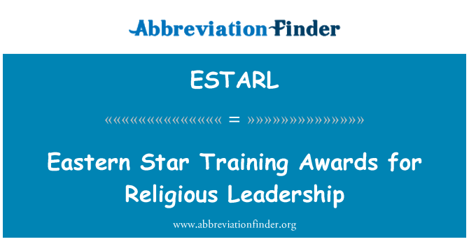 ESTARL: Východní hvězda školení ocenění pro náboženské vedení