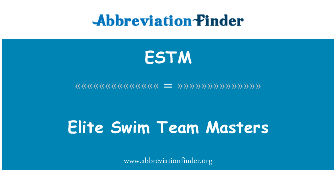 ESTM: Elita plavat tým Masters