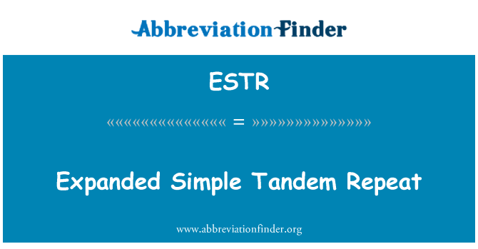 ESTR: توسیعی سادہ Tandem دہرائیں