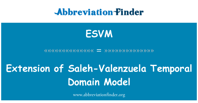 ESVM: Extensão do modelo de domínio Temporal de Saleh-Vaz da silva