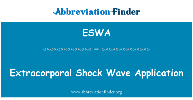 ESWA: 应用体外冲击波