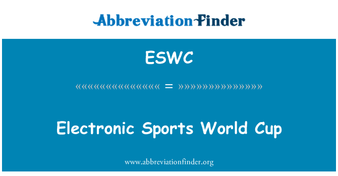 ESWC: Koup di mond elektwonik espò